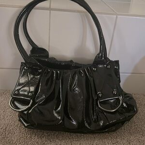 Black name branded purse
